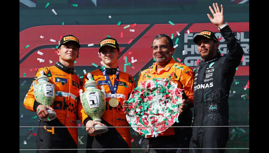 NORRIS NARROWLY BEATS PIASTRI IN HUNGARIAN GRAND PRIX AS McLAREN DOMINATES AGAIN